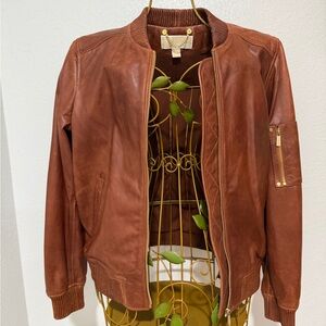 Michael Kors Tan Leather Jacket